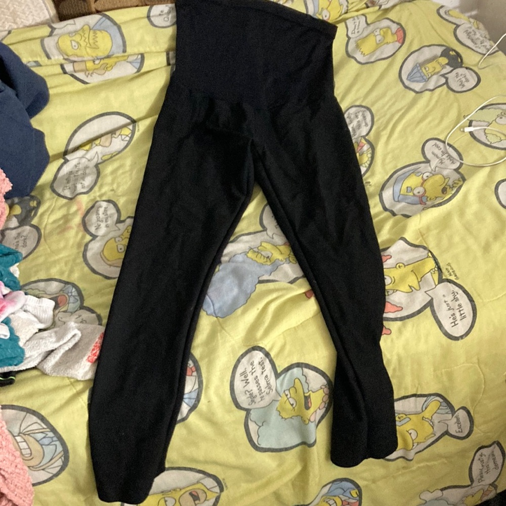 Black maternity leggings